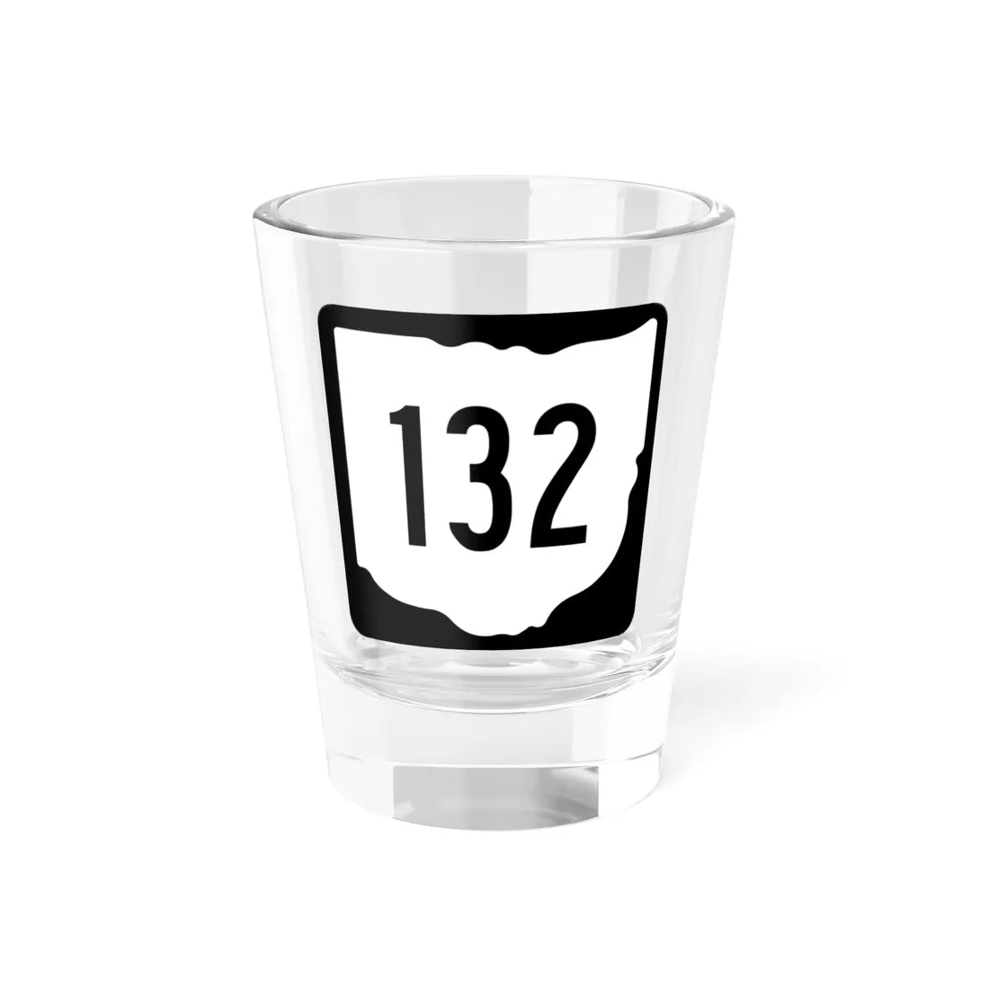 OH-132 1967 (Ohio) (Road Sign) Shot Glass 1.5oz 1.5oz - Go Mug Yourself