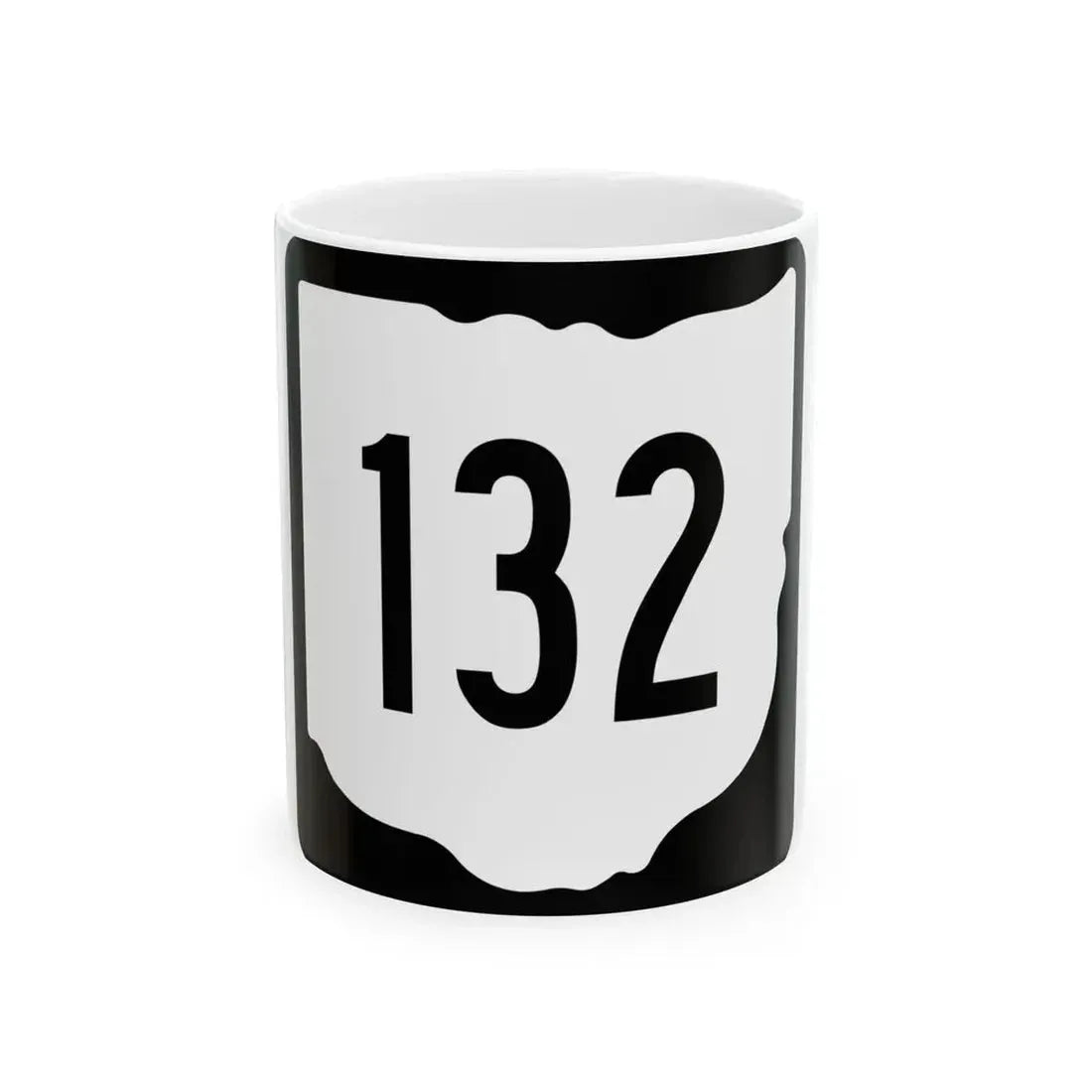 OH-132 1967 (Ohio) (Road Sign) White Coffee Mug 11oz - Go Mug Yourself
