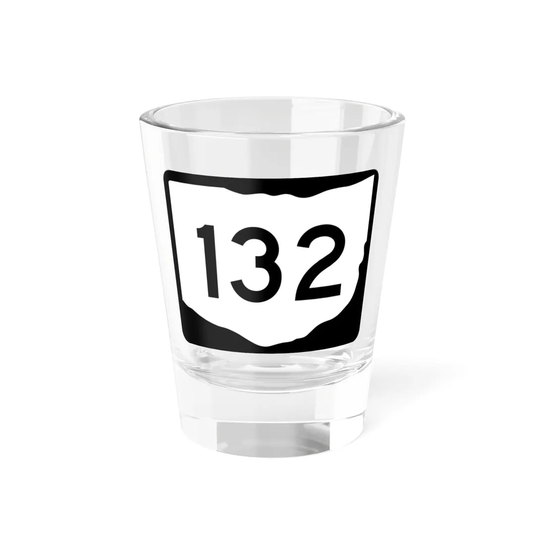 OH-132 (Ohio) (Road Sign) Shot Glass 1.5oz 1.5oz - Go Mug Yourself