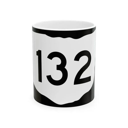 OH-132 (Ohio) (Road Sign) White Coffee Mug 11oz - Go Mug Yourself