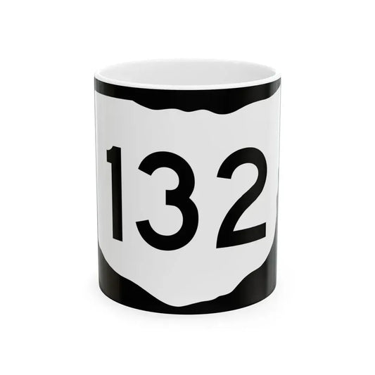 OH-132 (Ohio) (Road Sign) White Coffee Mug 11oz - Go Mug Yourself