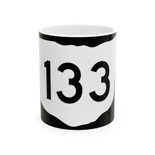 OH-133 (Ohio) (Road Sign) White Coffee Mug 11oz - Go Mug Yourself