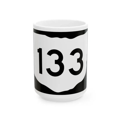 OH-133 (Ohio) (Road Sign) White Coffee Mug 15oz - Go Mug Yourself