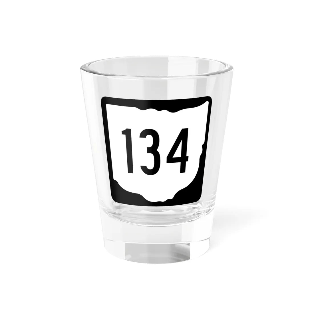 OH-134 1967 (Ohio) (Road Sign) Shot Glass 1.5oz 1.5oz - Go Mug Yourself