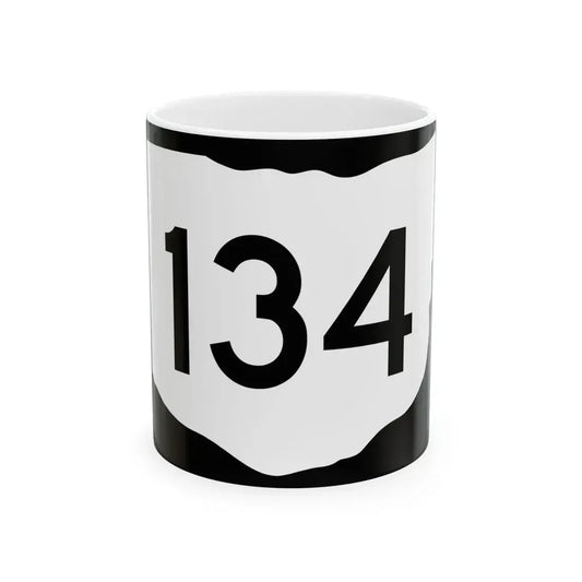 OH-134 (Ohio) (Road Sign) White Coffee Mug 11oz - Go Mug Yourself
