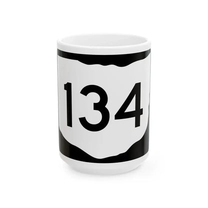 OH-134 (Ohio) (Road Sign) White Coffee Mug 15oz - Go Mug Yourself