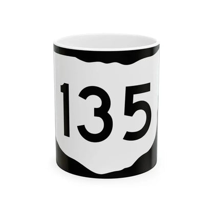 OH-135 (Ohio) (Road Sign) White Coffee Mug - Go Mug Yourself