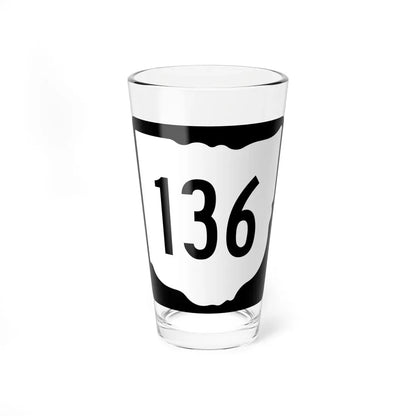 OH-136 1967 (Ohio) (Road Sign) Pint Glass 16oz 16oz - Go Mug Yourself