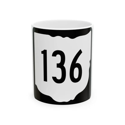 OH-136 1967 (Ohio) (Road Sign) White Coffee Mug 11oz - Go Mug Yourself