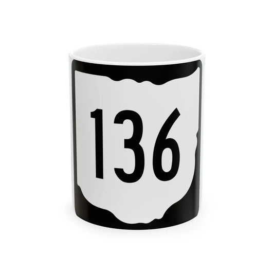 OH-136 1967 (Ohio) (Road Sign) White Coffee Mug 11oz - Go Mug Yourself