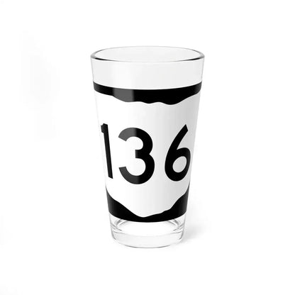 OH-136 (Ohio) (Road Sign) Pint Glass 16oz 16oz - Go Mug Yourself