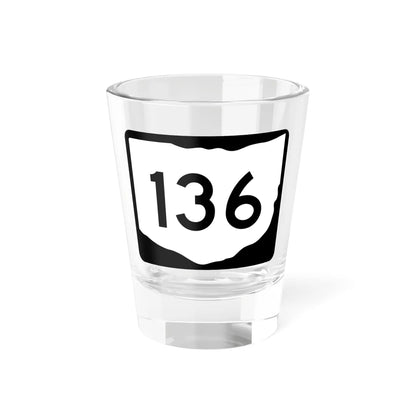 OH-136 (Ohio) (Road Sign) Shot Glass 1.5oz 1.5oz - Go Mug Yourself