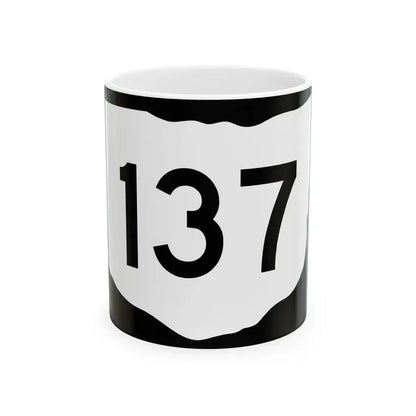 OH-137 (Ohio) (Road Sign) White Coffee Mug 11oz - Go Mug Yourself