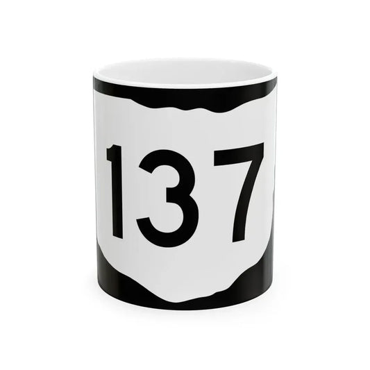 OH-137 (Ohio) (Road Sign) White Coffee Mug 11oz - Go Mug Yourself