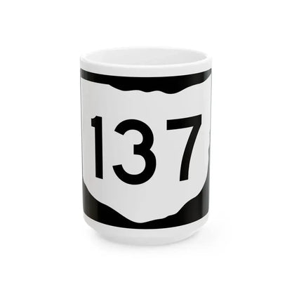 OH-137 (Ohio) (Road Sign) White Coffee Mug 15oz - Go Mug Yourself