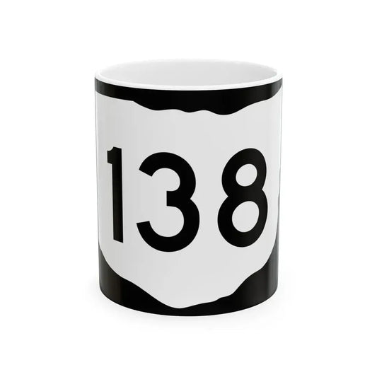 OH-138 (Ohio) (Road Sign) White Coffee Mug 11oz - Go Mug Yourself