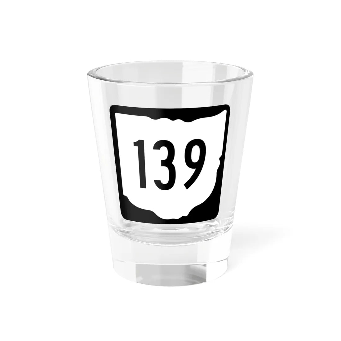 OH-139 1967 (Ohio) (Road Sign) Shot Glass 1.5oz 1.5oz - Go Mug Yourself