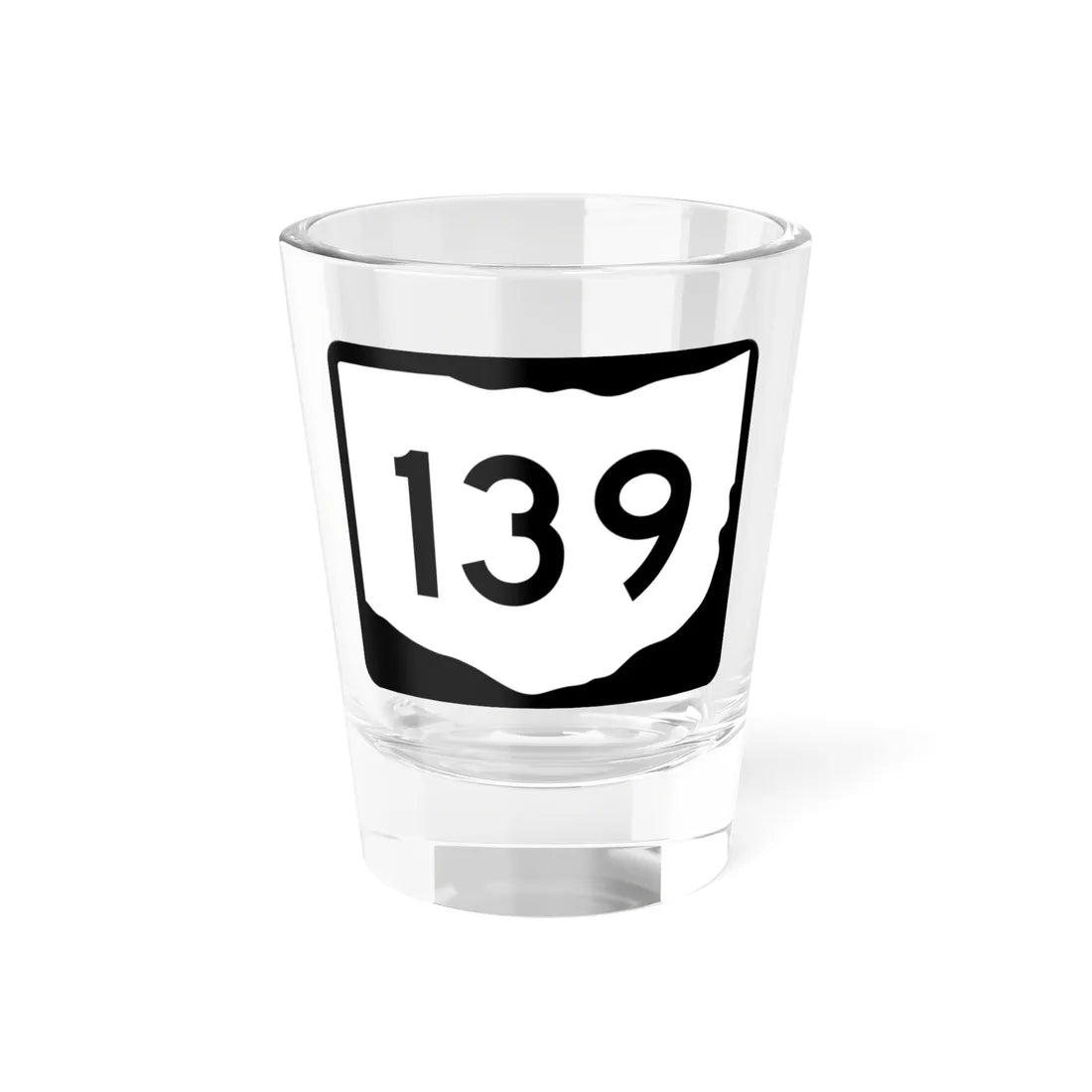 OH-139 (Ohio) (Road Sign) Shot Glass 1.5oz 1.5oz - Go Mug Yourself