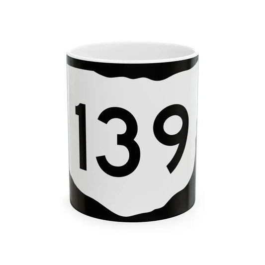 OH-139 (Ohio) (Road Sign) White Coffee Mug 11oz - Go Mug Yourself