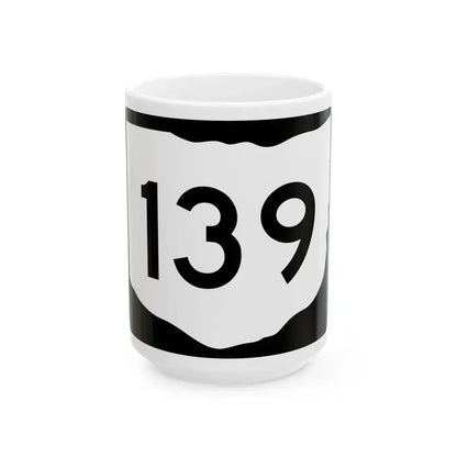 OH-139 (Ohio) (Road Sign) White Coffee Mug 15oz - Go Mug Yourself