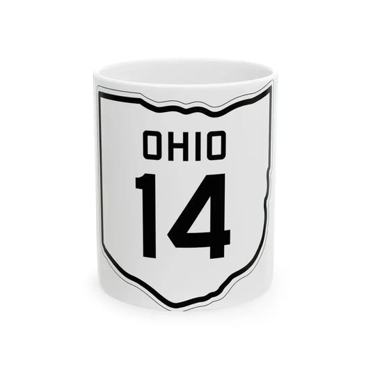 OH-14 1927 (Ohio) (Road Sign) White Coffee Mug 11oz - Go Mug Yourself