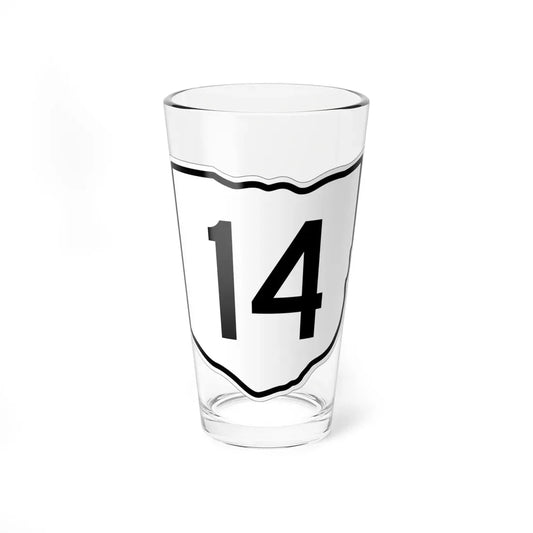 OH-14 1960 (Ohio) (Road Sign) Pint Glass 16oz 16oz - Go Mug Yourself