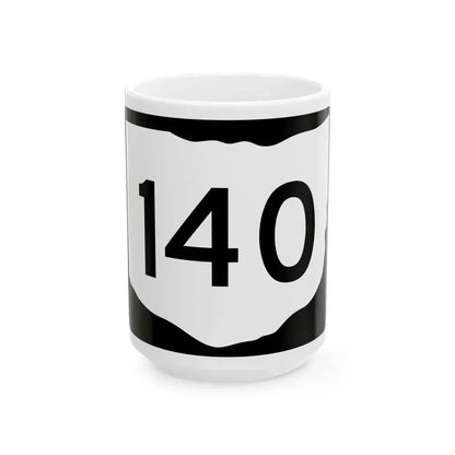 OH-140 (Ohio) (Road Sign) White Coffee Mug 15oz - Go Mug Yourself
