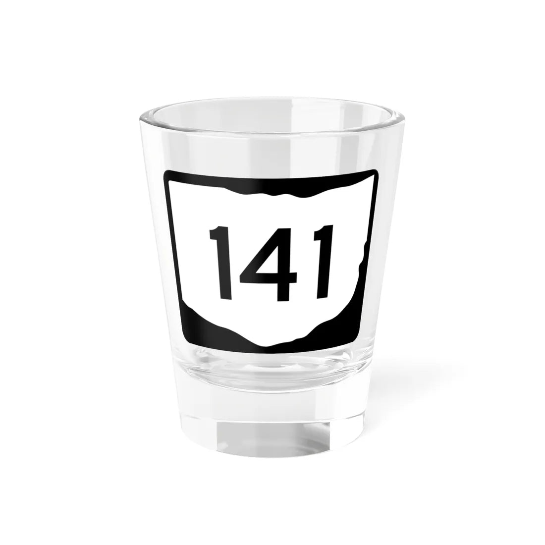 OH-141 (Ohio) (Road Sign) Shot Glass 1.5oz 1.5oz - Go Mug Yourself
