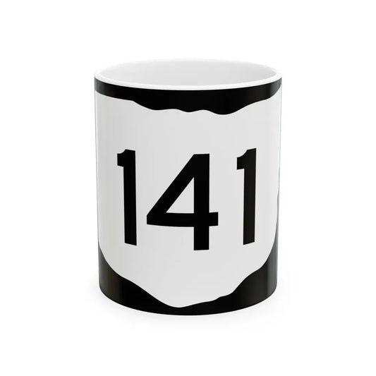 OH-141 (Ohio) (Road Sign) White Coffee Mug 11oz - Go Mug Yourself