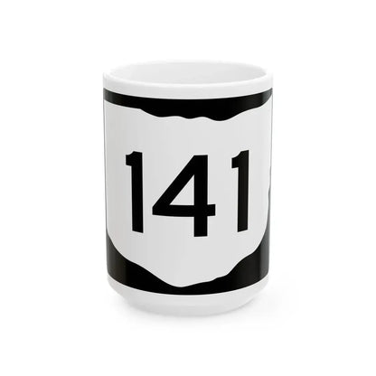 OH-141 (Ohio) (Road Sign) White Coffee Mug 15oz - Go Mug Yourself