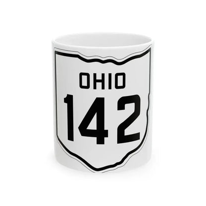 OH-142 1927 (Ohio) (Road Sign) White Coffee Mug 11oz - Go Mug Yourself