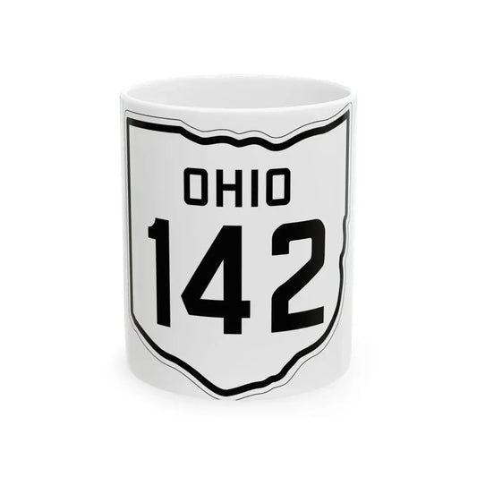 OH-142 1927 (Ohio) (Road Sign) White Coffee Mug 11oz - Go Mug Yourself