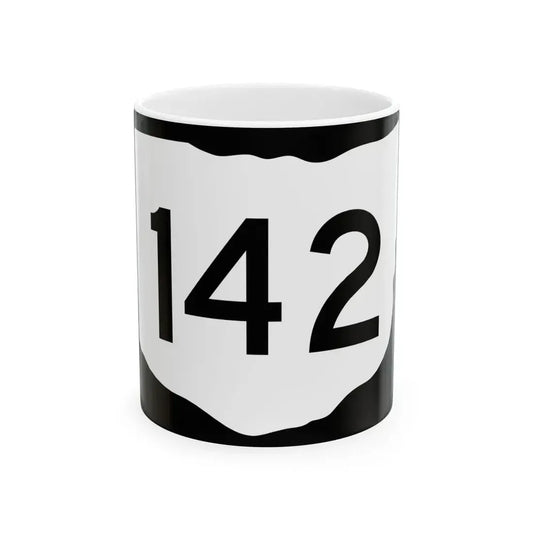 OH-142 (Ohio) (Road Sign) White Coffee Mug 11oz - Go Mug Yourself