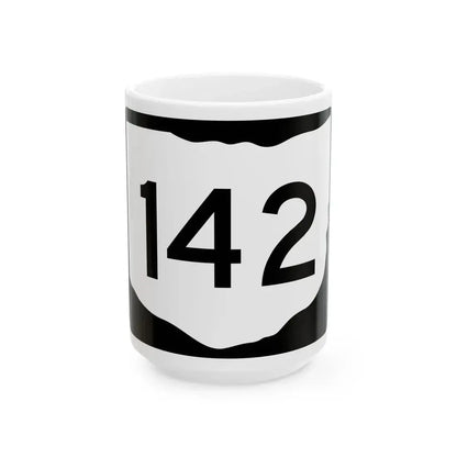 OH-142 (Ohio) (Road Sign) White Coffee Mug 15oz - Go Mug Yourself