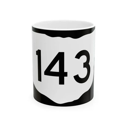 OH-143 (Ohio) (Road Sign) White Coffee Mug 11oz - Go Mug Yourself