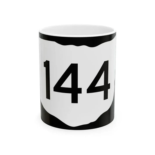 OH-144 (Ohio) (Road Sign) White Coffee Mug 11oz - Go Mug Yourself
