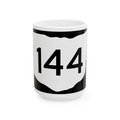 OH-144 (Ohio) (Road Sign) White Coffee Mug 15oz - Go Mug Yourself