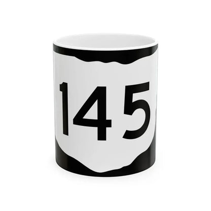 OH-145 (Ohio) (Road Sign) White Coffee Mug 11oz - Go Mug Yourself