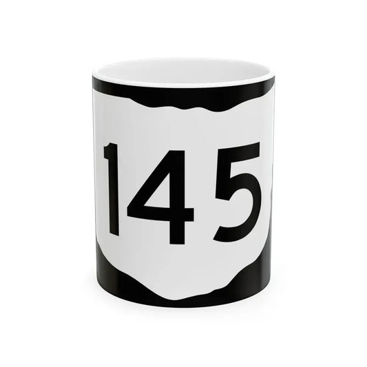 OH-145 (Ohio) (Road Sign) White Coffee Mug 11oz - Go Mug Yourself