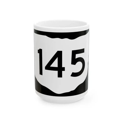 OH-145 (Ohio) (Road Sign) White Coffee Mug 15oz - Go Mug Yourself