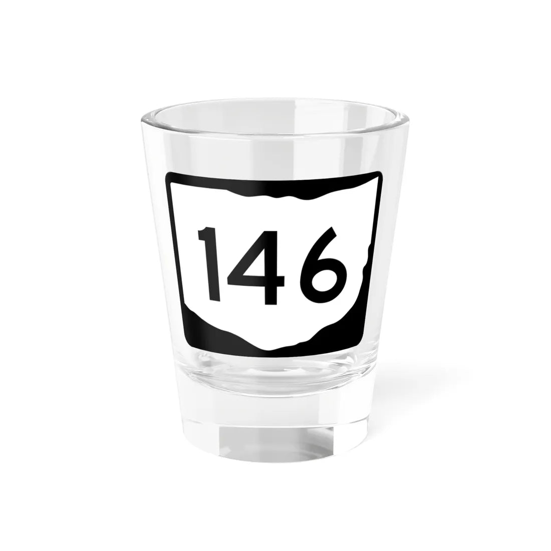 OH-146 (Ohio) (Road Sign) Shot Glass 1.5oz 1.5oz - Go Mug Yourself