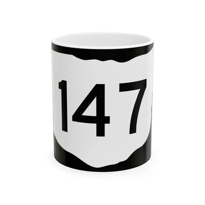 OH-147 (Ohio) (Road Sign) White Coffee Mug 11oz - Go Mug Yourself
