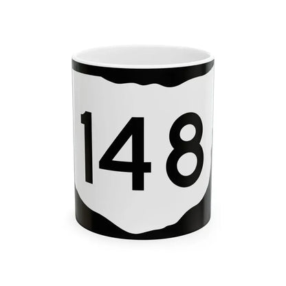 OH-148 (Ohio) (Road Sign) White Coffee Mug 11oz - Go Mug Yourself