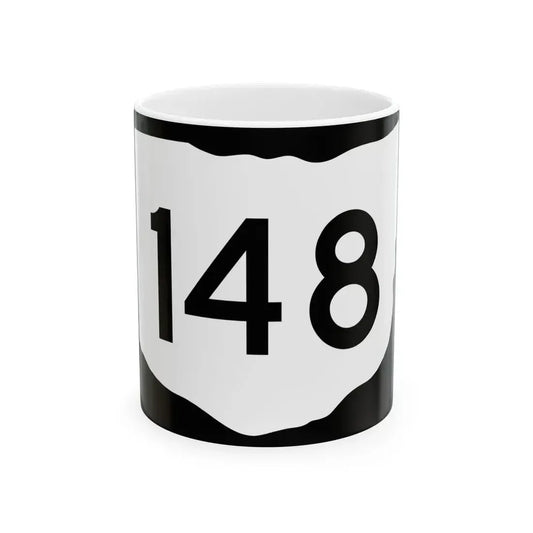 OH-148 (Ohio) (Road Sign) White Coffee Mug 11oz - Go Mug Yourself