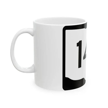 OH-14A (Ohio) (Road Sign) White Coffee Mug - Go Mug Yourself