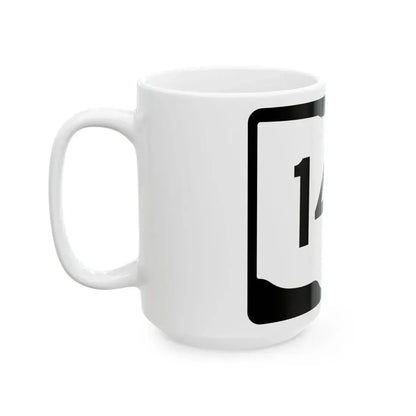 OH-14A (Ohio) (Road Sign) White Coffee Mug - Go Mug Yourself