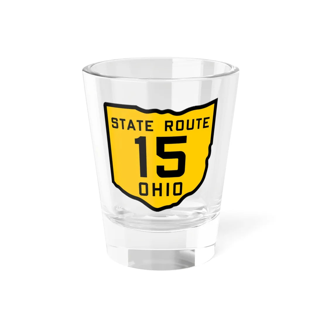 OH-15 1920 (Ohio) (Road Sign) Shot Glass 1.5oz 1.5oz - Go Mug Yourself