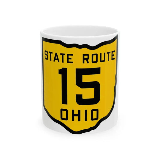 OH-15 1920 (Ohio) (Road Sign) White Coffee Mug 11oz - Go Mug Yourself