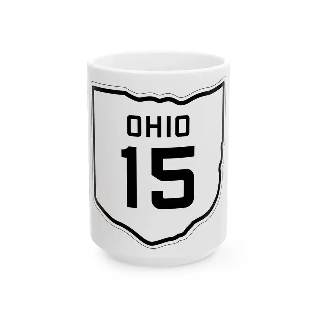 OH-15 1927 (Ohio) (Road Sign) White Coffee Mug 15oz - Go Mug Yourself