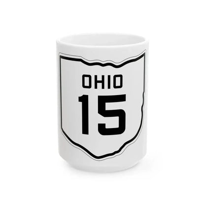 OH-15 1927 (Ohio) (Road Sign) White Coffee Mug 15oz - Go Mug Yourself